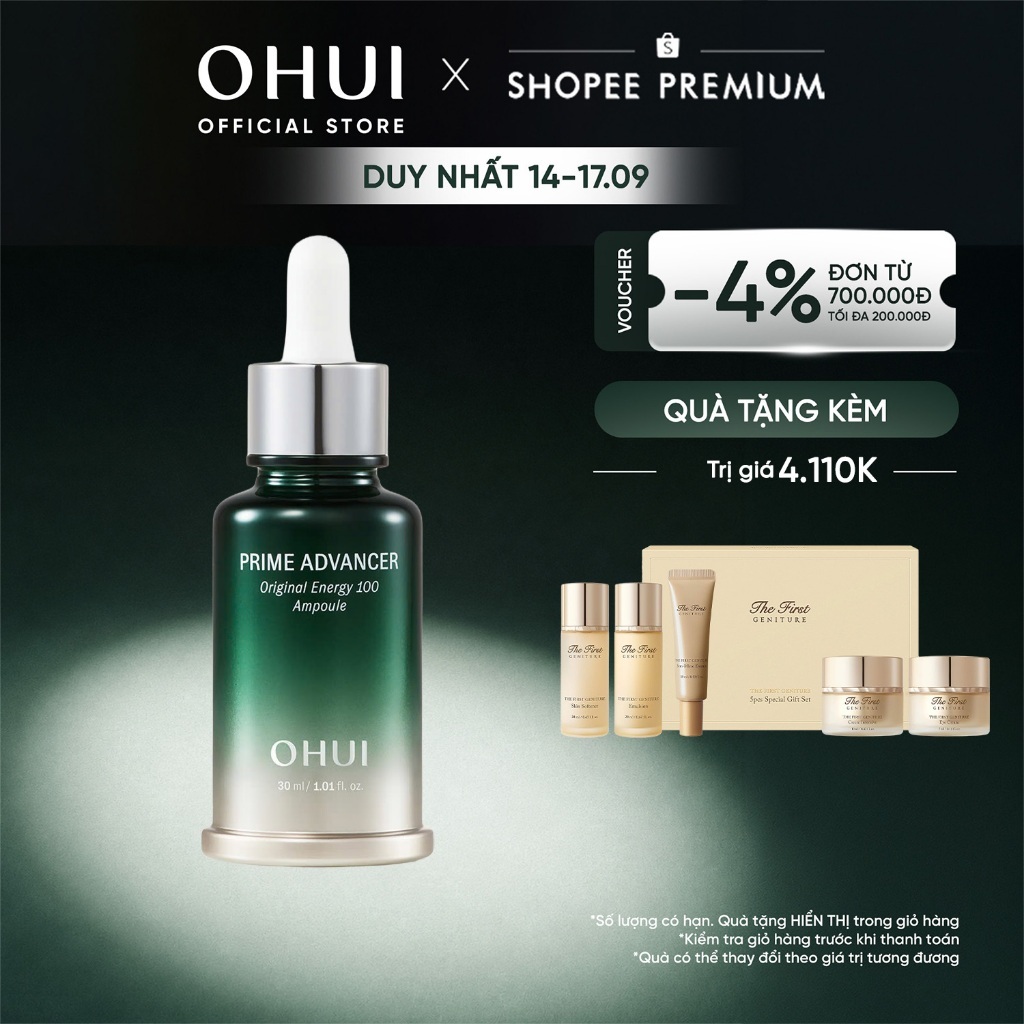 [OHUI Official]Tinh chất PDRN 90% chống nhăn tăng đàn hồi săn chắc da OHUI Prime AdvancerOriginalEnergy 100 Ampoule 30ml