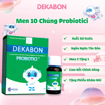 Dekabon Probiotici Men Vi Sinh 10 Chủng Lợi Khuẩn Cho Bé Hỗ Trợ Tiêu Hóa Cân Bằng Hệ Vi Sinh Đường Ruột 10ml