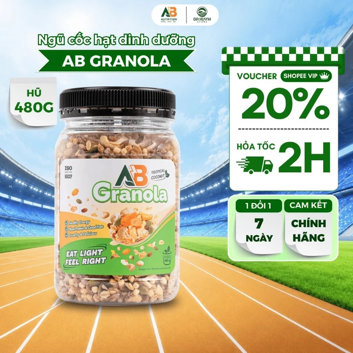 Ngũ Cốc Hạt Dinh Dưỡng Mix Trái Cây AB Granola | Ăn kiêng healthy, Giàu chất xơ, Ăn sáng tiện lợi