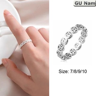 Titanium Steel Feng Shui Ring by GU Nam