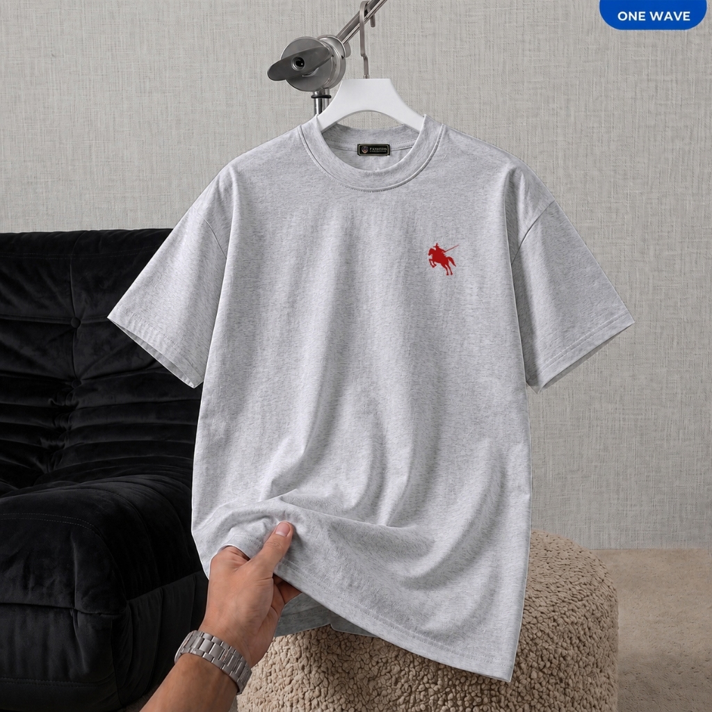 Áo thun nam nữ ONE WAVE signature design ngựa nổi bật chất liệu cotton mềm thoáng mát thấm hút mồ hôi tốt TS288