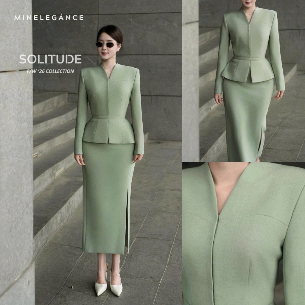 MINELEGÁNCE | SET ÁO & CHÂN VÁY BÚT CHÌ THANH LỊCH, SANG TRỌNG - MIN226