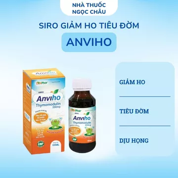 Siro giảm ho tiêu đờm dịu họng ANVIHO, Dùng Được Cho Mẹ Bầu Và Trẻ Sơ Sinh - Chai 100ML