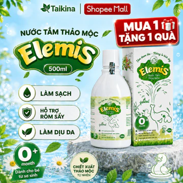 Nước Tắm Gội Thảo Dược Elemis Cho Bé Sơ Sinh Chính Hãng, Nước Tắm Elemis Dịu Nhẹ An Toàn 500ml