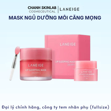Mặt nạ Dưỡng Môi Laneige 3g/20g, Mặt Nạ Môi Làm Sáng Đường Viền Môi và Giữ Ẩm, Dưỡng Ẩm Môi CHANH COSMECEUTICAL