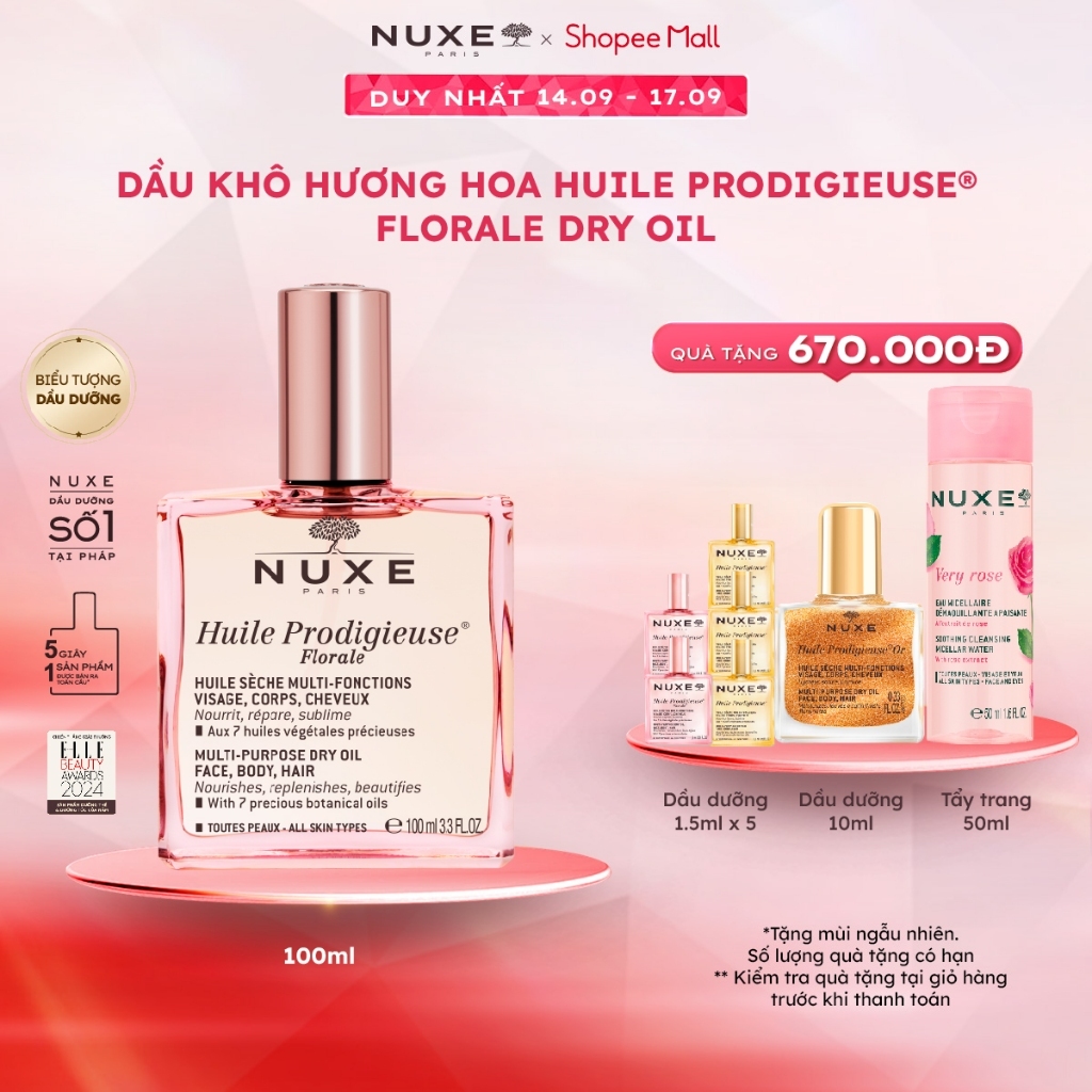 Dầu dưỡng khô đa năng Hương Hoa Nuxe Huile Prodigieuse Florale 100ml