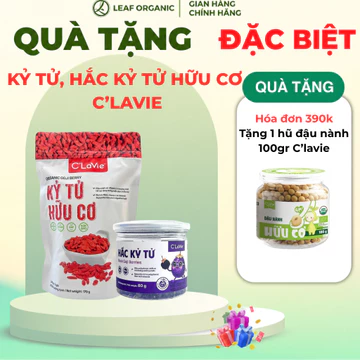 Kỷ Tử Đỏ / Hắc Kỷ Tử Hữu Cơ C’LaVie 170g Chuẩn Organic EU, Giàu Chất Chống Oxy Hóa & Dưỡng Chất, Pha Trà Chưng Yến