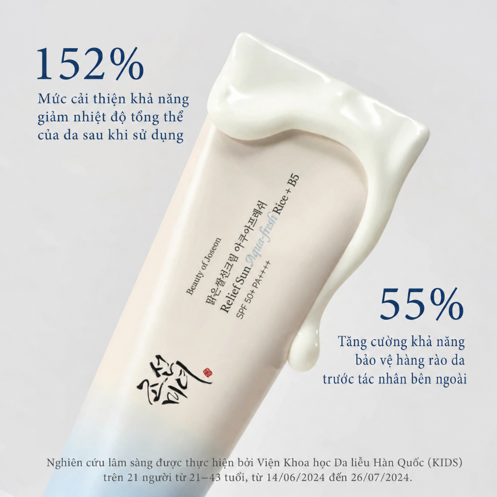 Kem chống nắng Beauty of Joseon Relief Sun Aqua-Fresh 50ml, Rice + B5, SPF50+ PA++++, cấp ẩm | BigBuy360 - bigbuy360.vn