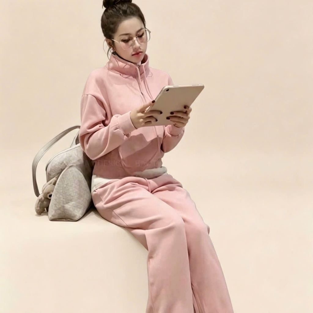 Set Bộ Nữ Cổ Cao Áo Bo Gấu Quần Ống Suông Thời Trang Chất Vải Nỉ 2 Da Dầy Dặn ( KHÔNG LÓT LÔNG )