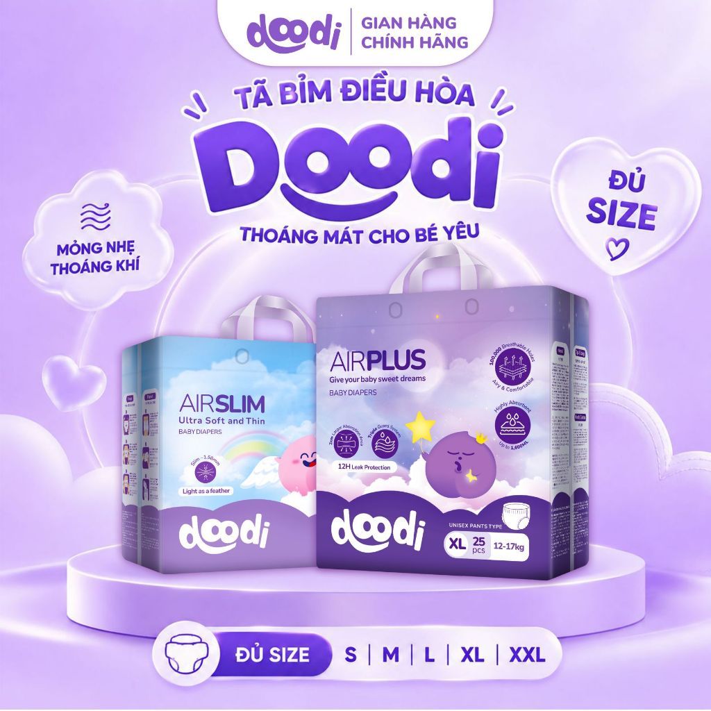 [Full Size] Tã Bỉm Điều Hòa Doodi Chính Hãng Cho Bé