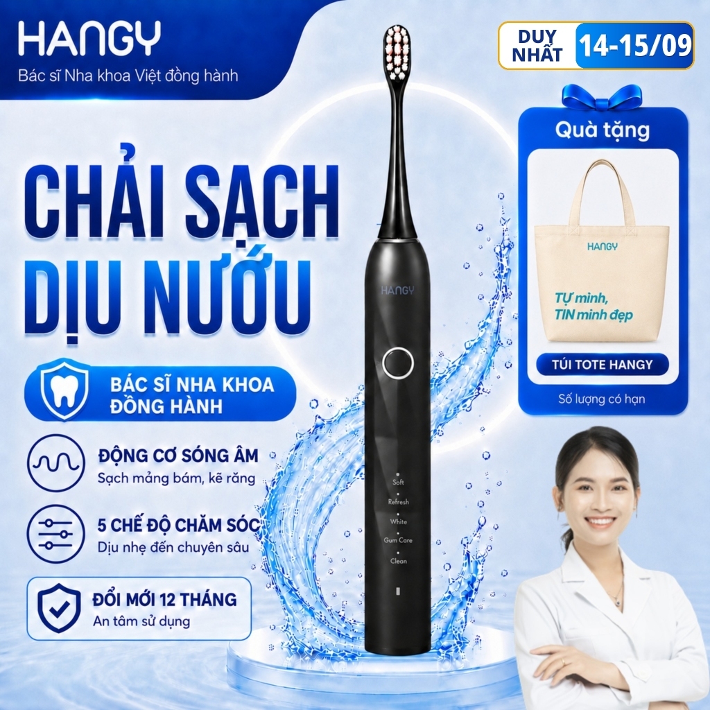 Bàn chải điện HANGY chuẩn nha khoa HY23 Pro & X1