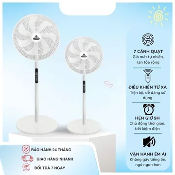 Quạt Đứng GROPA Công Suất 40W Tích Hợp Remote Điều Khiển 8 Tốc Độ Gió Tiết Kiệm Điện