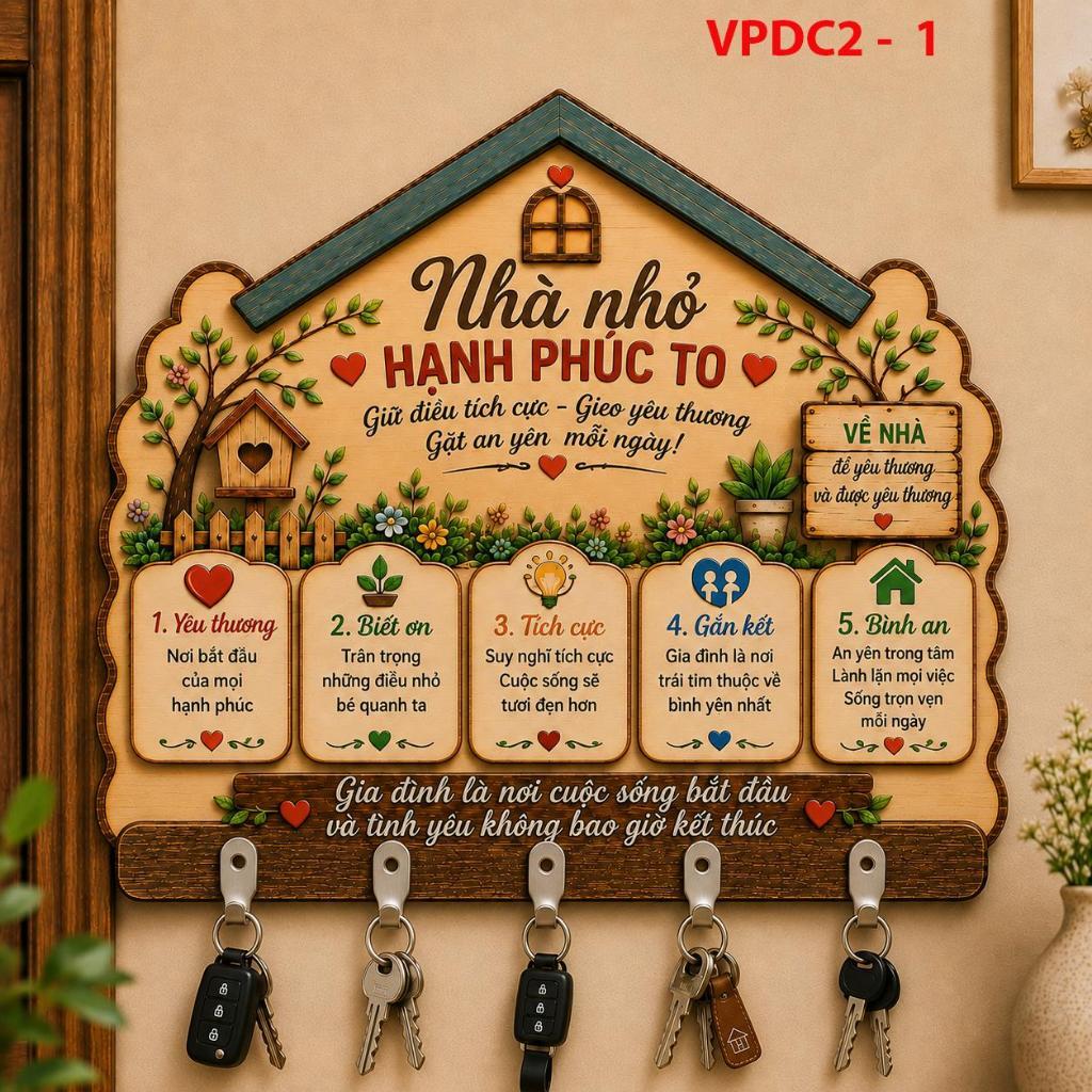 Bảng Móc Treo Chìa Khóa, Bảng Decor Trang Trí Nhà Cửa VPDC2
