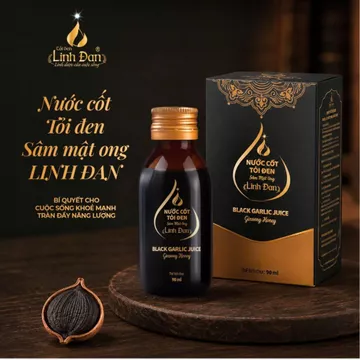 Cốt Tỏi Đen Sâm Mật Ong Linh Đan Dung tích 90ml - Hỗ Trợ Ổn Định Huyết Áp, Tăng Đề Kháng, Vị Ngọt Thanh Không Mùi Tỏi
