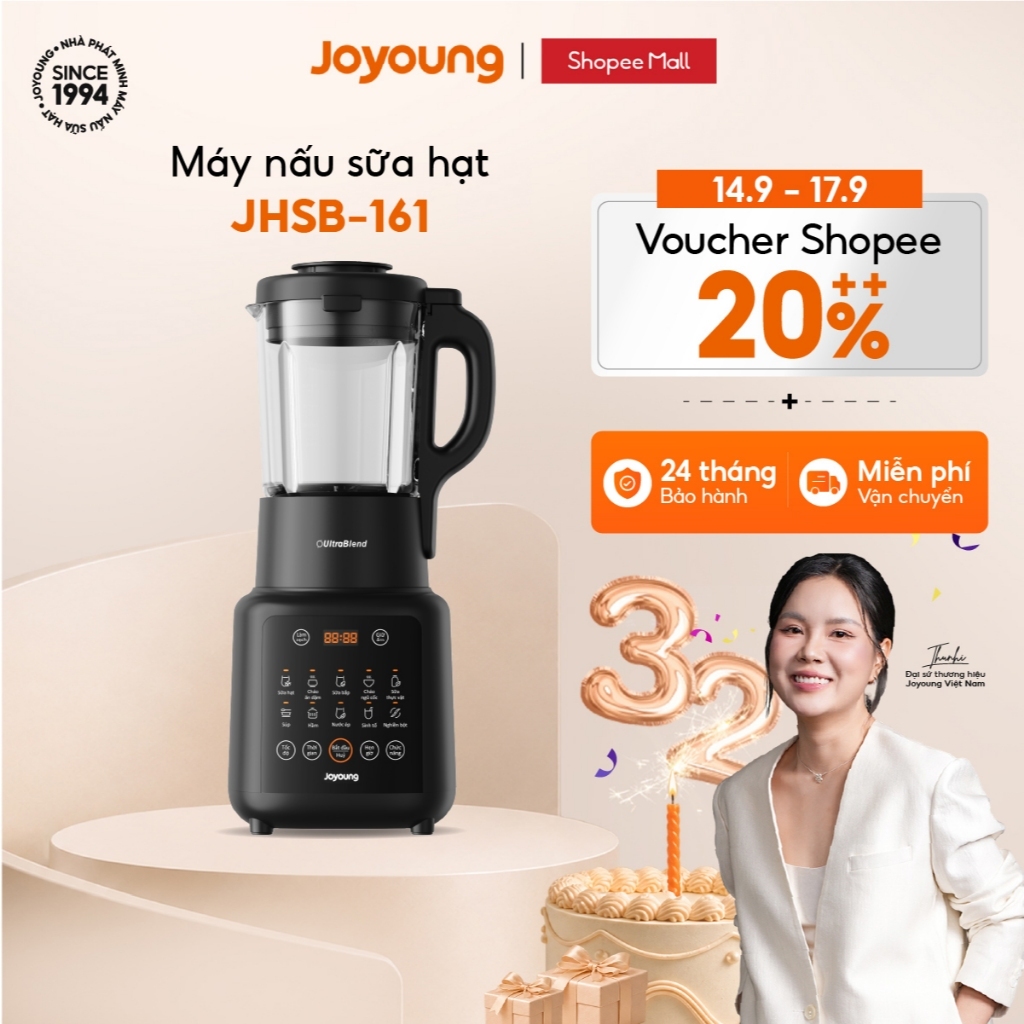 Máy nấu sữa hạt đa năng Joyoung JHSB-161 | Dung tích 1.75L | Công suất 1000W