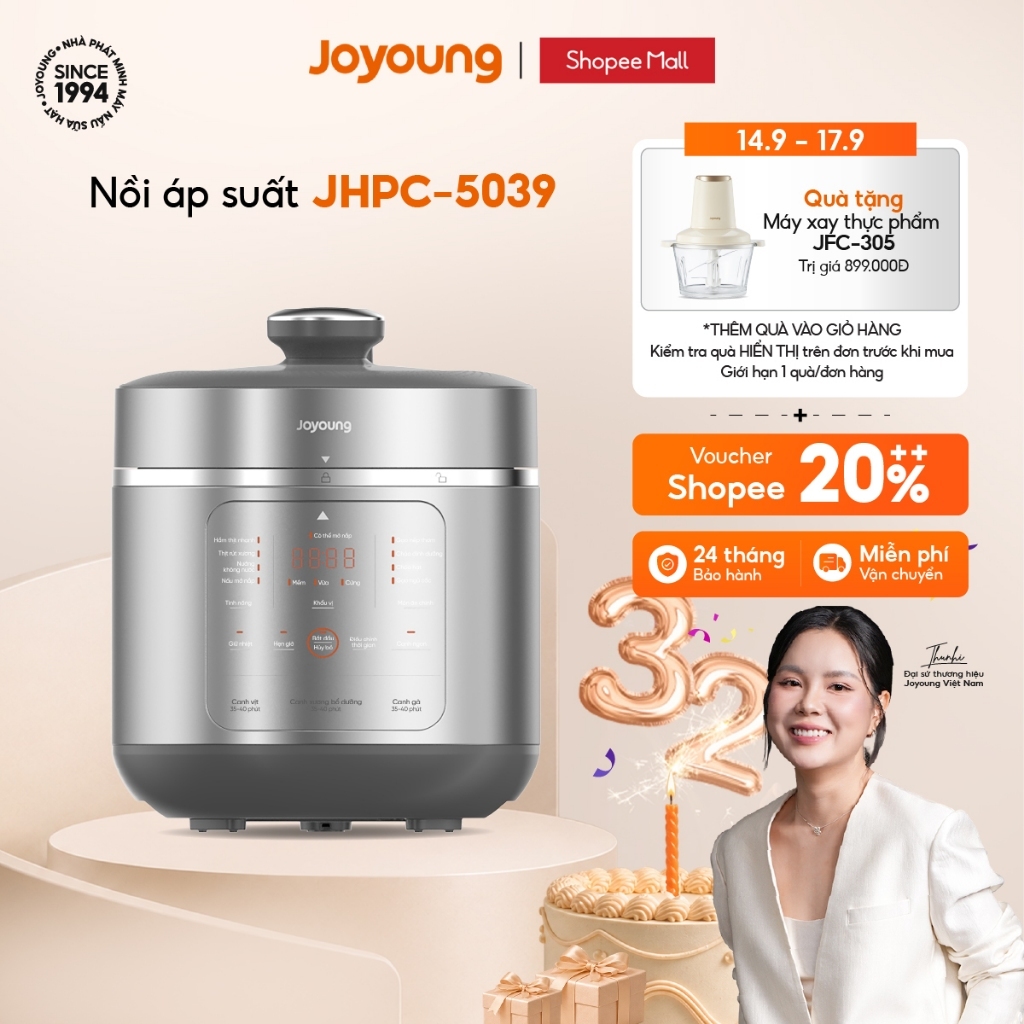 Nồi áp suất Joyoung JHPC-5039 | Dung tích 5L | Công suất 900W