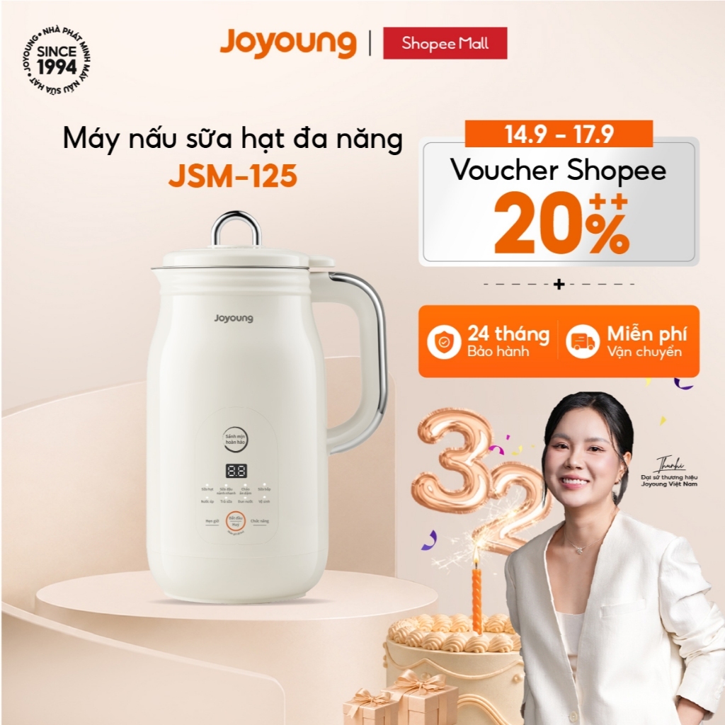 Máy nấu sữa hạt Joyoung JSM-125 | Dung tích 800ml | 7 chế độ nấu