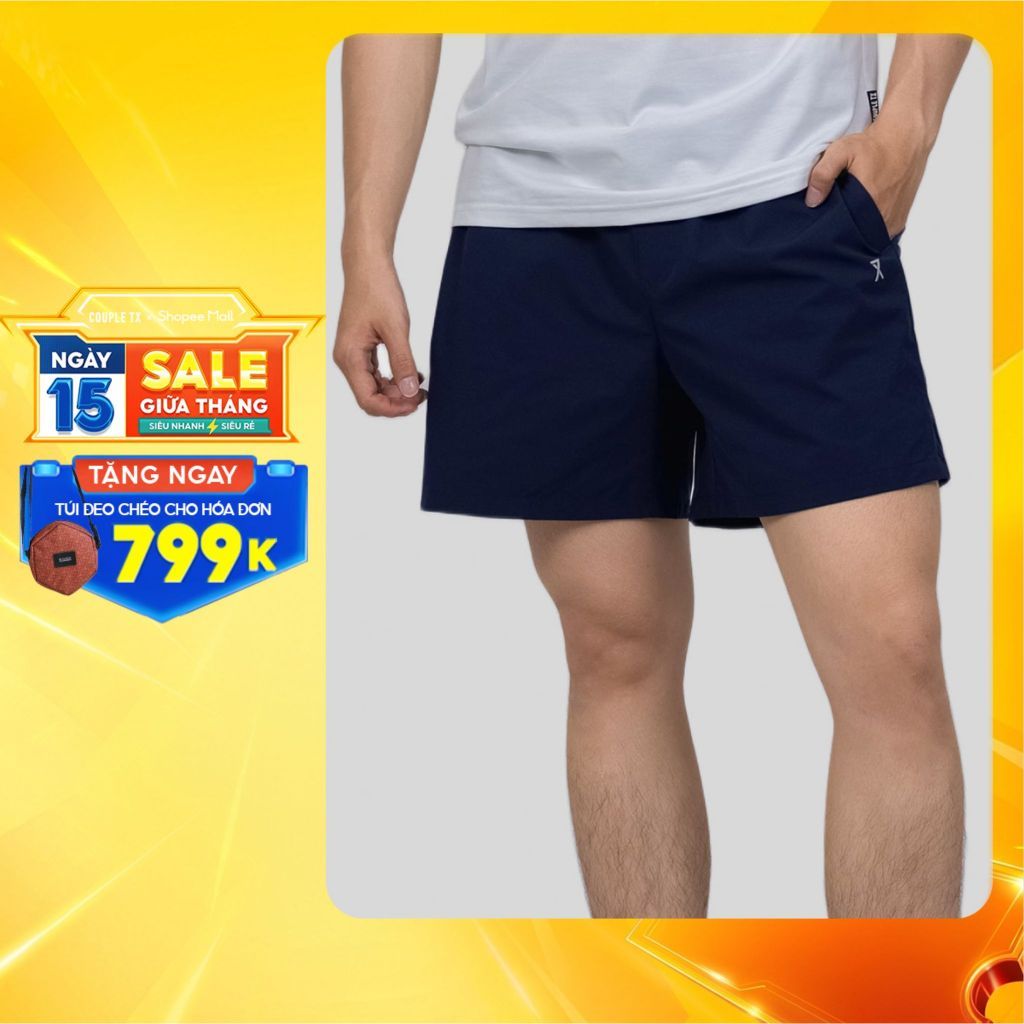 Quần Short Nam Couple TX Vải Dù Basic Thể Thao Vận Động Thoải Mái Cạp Chun Form Rộng MSR 1049