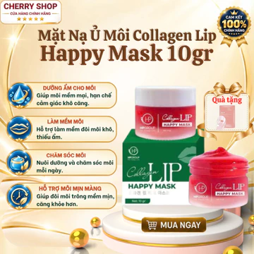 [GIÁ SỈ - HÀNG CHÍNH HÃNG] Ủ Môi Happy Mask Collagen Lip Happy Mask 10g – Mặt Nạ Ủ Môi Dưỡng Ẩm, Làm Mềm Môi