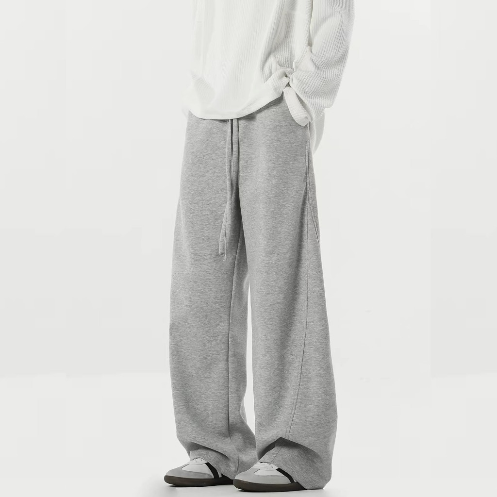 Quần Nỉ Ống Rộng Nam Nữ Unisex WIDE LEG Chất Nỉ 2 Da, Quần Dài Dây Rút Phong Cách Basic