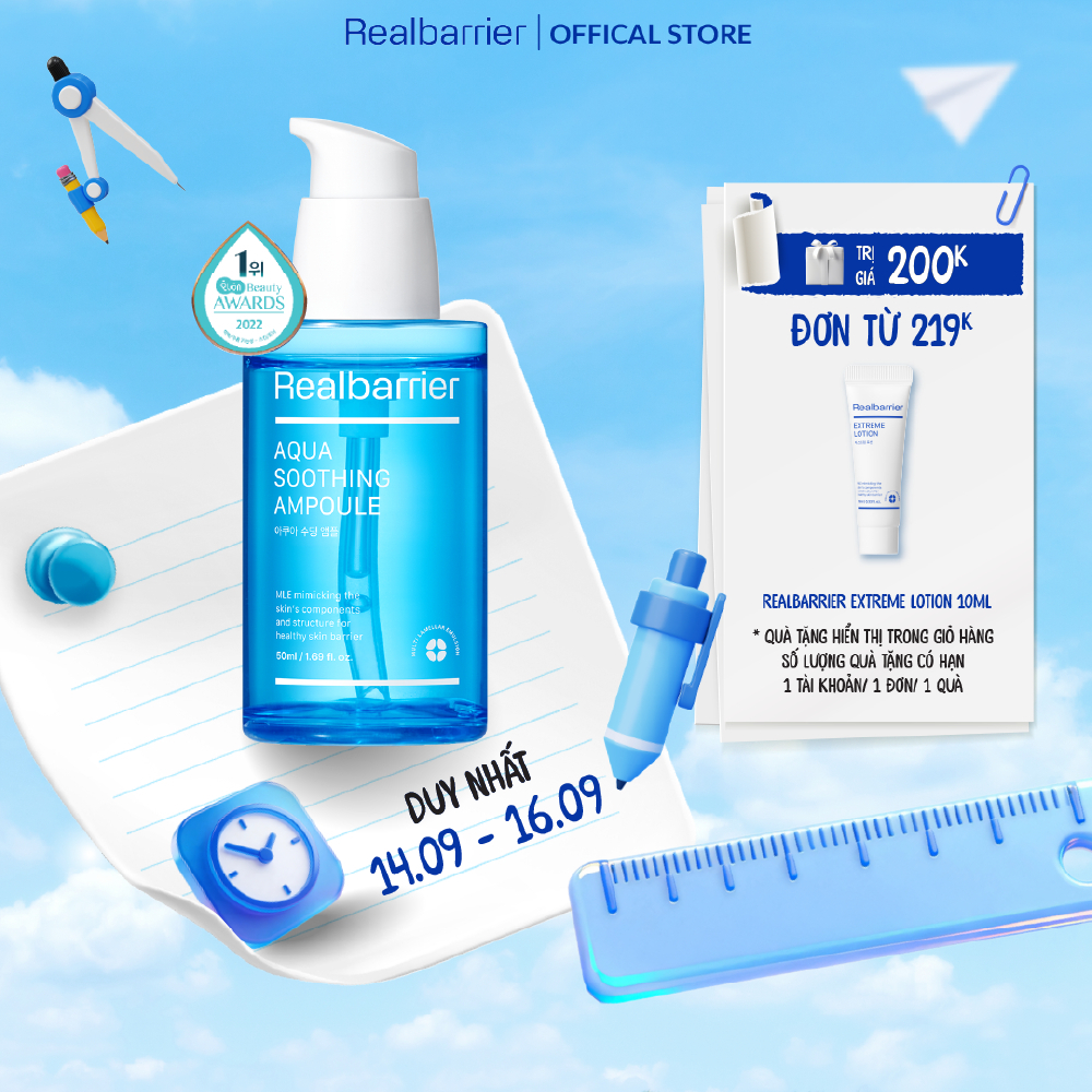 Tinh chất dưỡng ẩm Real Barrier Aqua Soothing Ampoule 50ml
