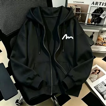 Áo khoác hoodie zip nam nữ form rộng, áo hoodie nỉ bông nam nữ in hình to có mũ 2 lớp kiểu dáng Basic Unisex Hàn Quốc.