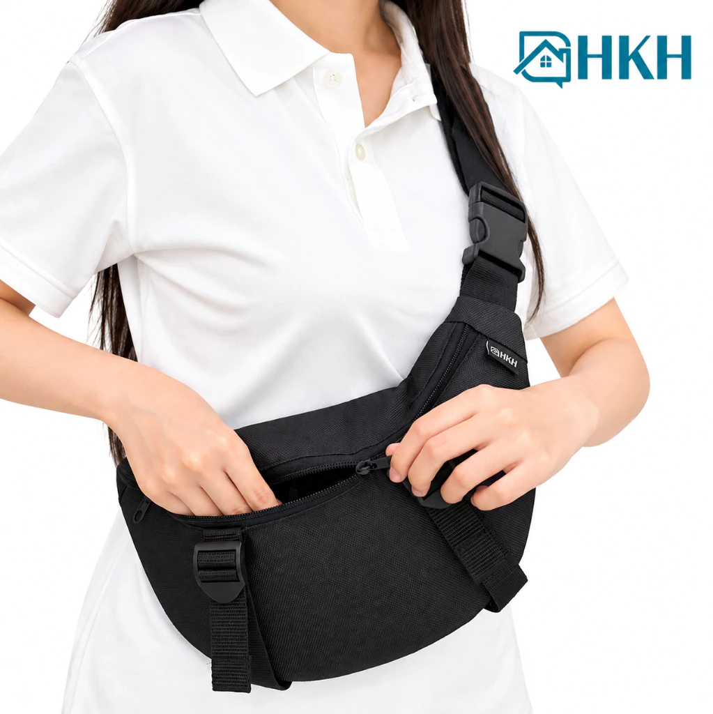 Túi Đeo Chéo Nam Nữ HKH, Túi Bao Tử Chống Nước, Túi Đeo Ngực Thời Trang