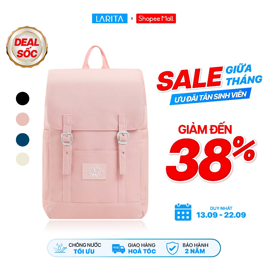 Balo Nam Nữ Larita HERITAGE SUNRISE 14" - Đựng Laptop 14 Inch, Chống Sốc, Hạn Chế Thấm Nước, Quai Đeo Giảm Mõi