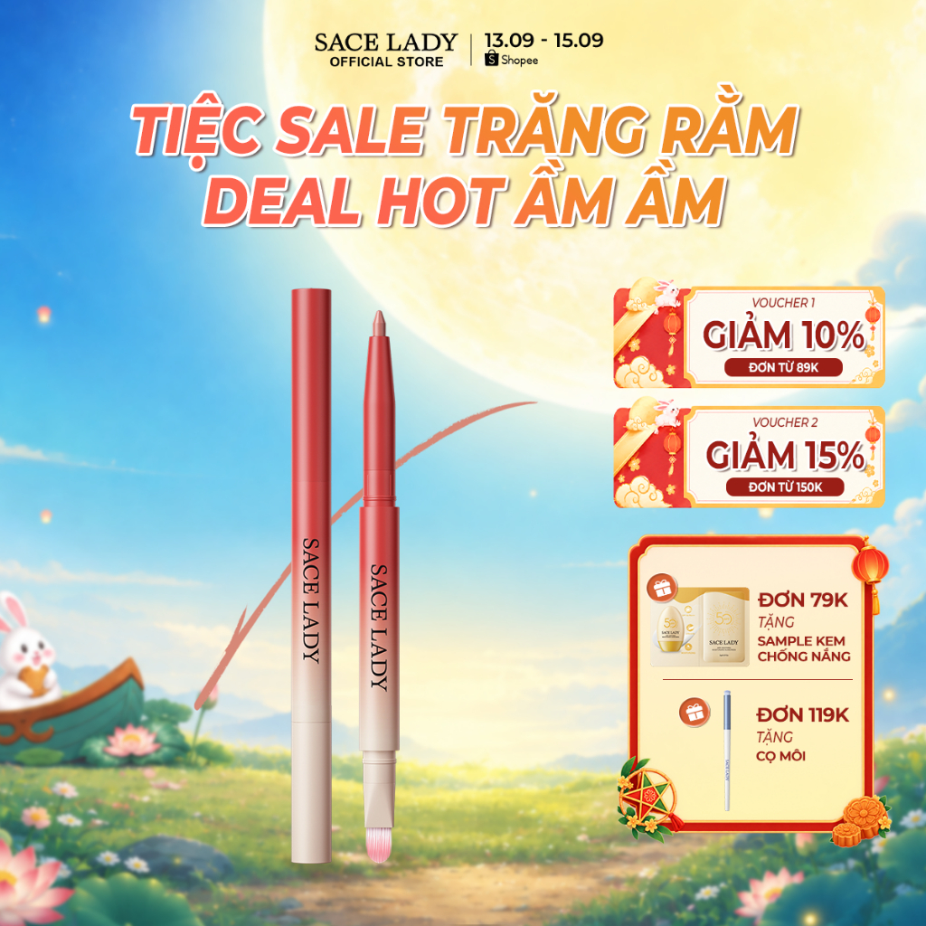SACE LADY Bút kẻ môi Sắc Tố Cao Kết cấu mịn màng Trang Điểm 0.2G