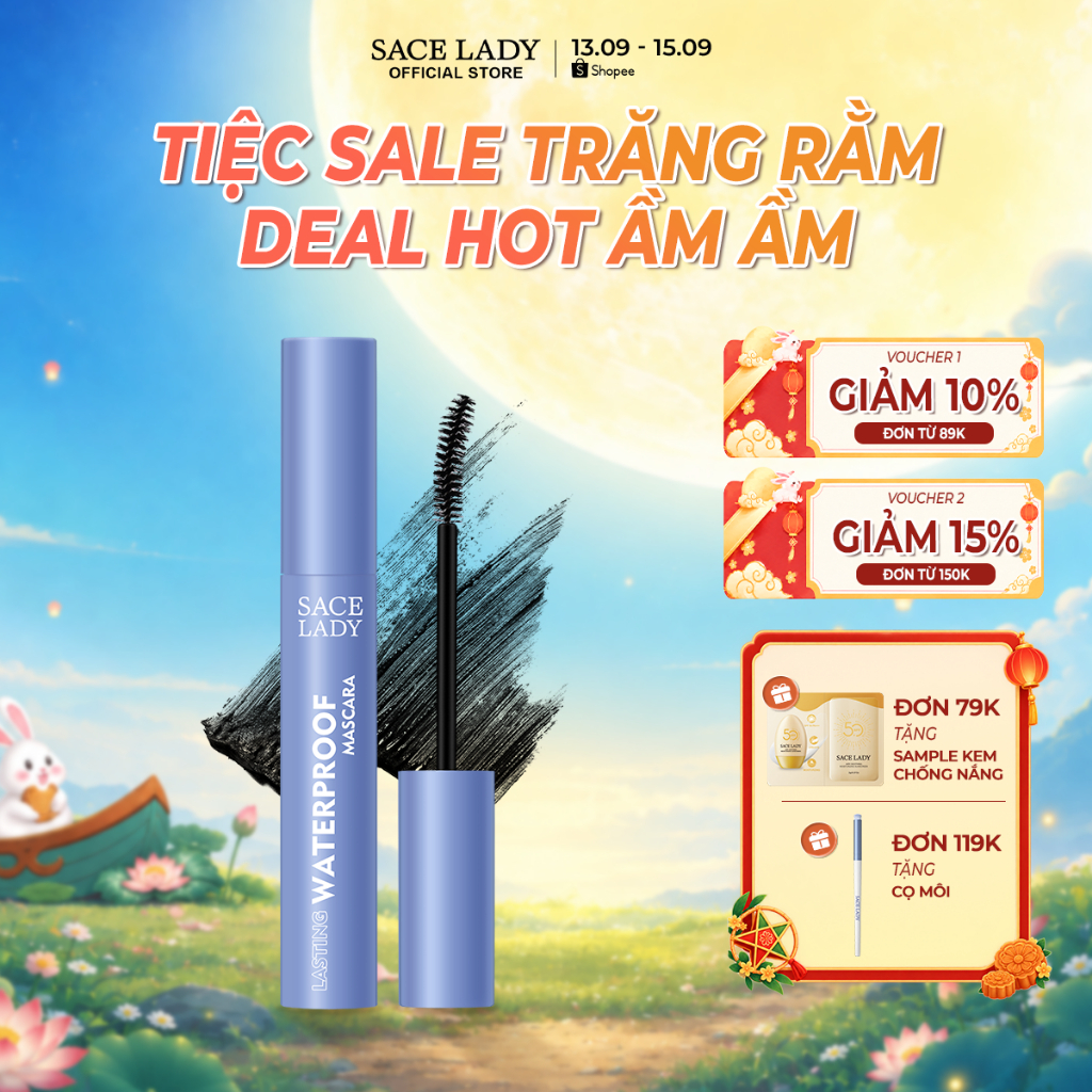 Mascara SACE LADY Chống Nước Chống Nhòe Chuyên 6g
