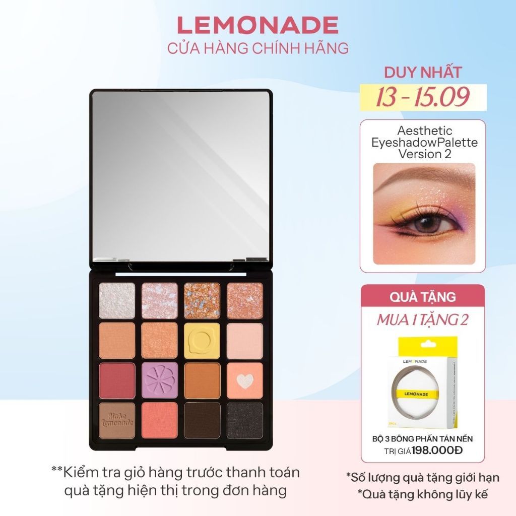Bảng phấn mắt Lemonade Aesthetic eyeshadow palette - Version 2 20.8g