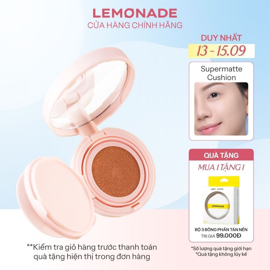 Phấn nước siêu kiềm dầu Lemonade Supermatte Cushion 15g