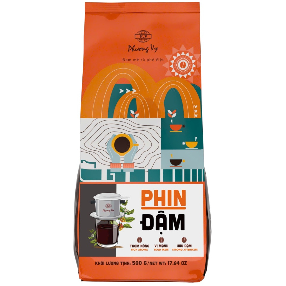 Cà Phê Phương Vy PHIN ĐẬM Khối Lượng Tịnh 500gr