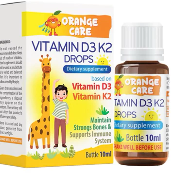 Care Vitamin D3 K2 Drops (hộp 10 ml)– bổ sung Vitamin D3 và Vitamin K2 dạng MK7 Hỗ trợ tăng hấp thụ canxi,hỗ trợ xương,