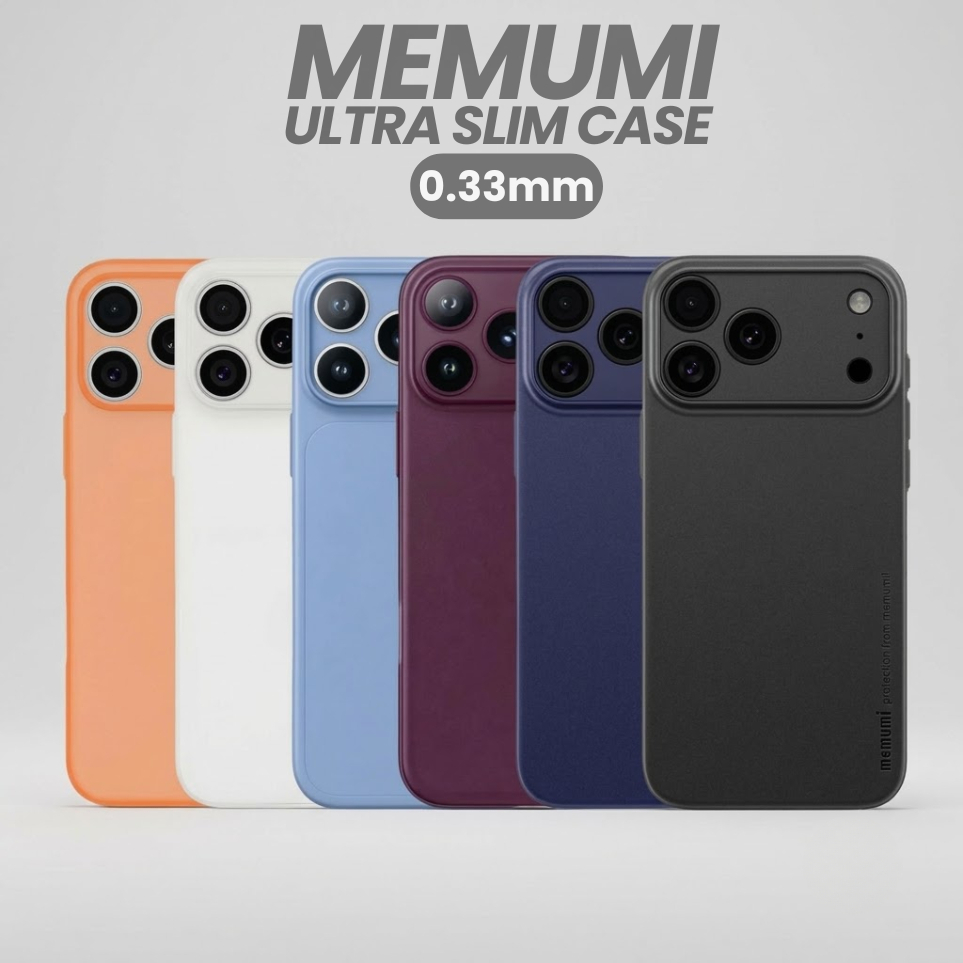 Ốp Lưng Nhám Mờ Memumi Ultra Slim Case 0.33mm Siêu Mỏng Cho Iphone 12 13 14 15 16 Plus 17 18 Pro Max