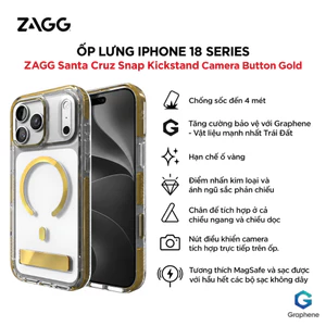 [iPhone 18 Series] Ốp Lưng Chống Sốc ZAGG Santa Magsafe/MagSafe Kickstand Camera Control Lên Đến 4M