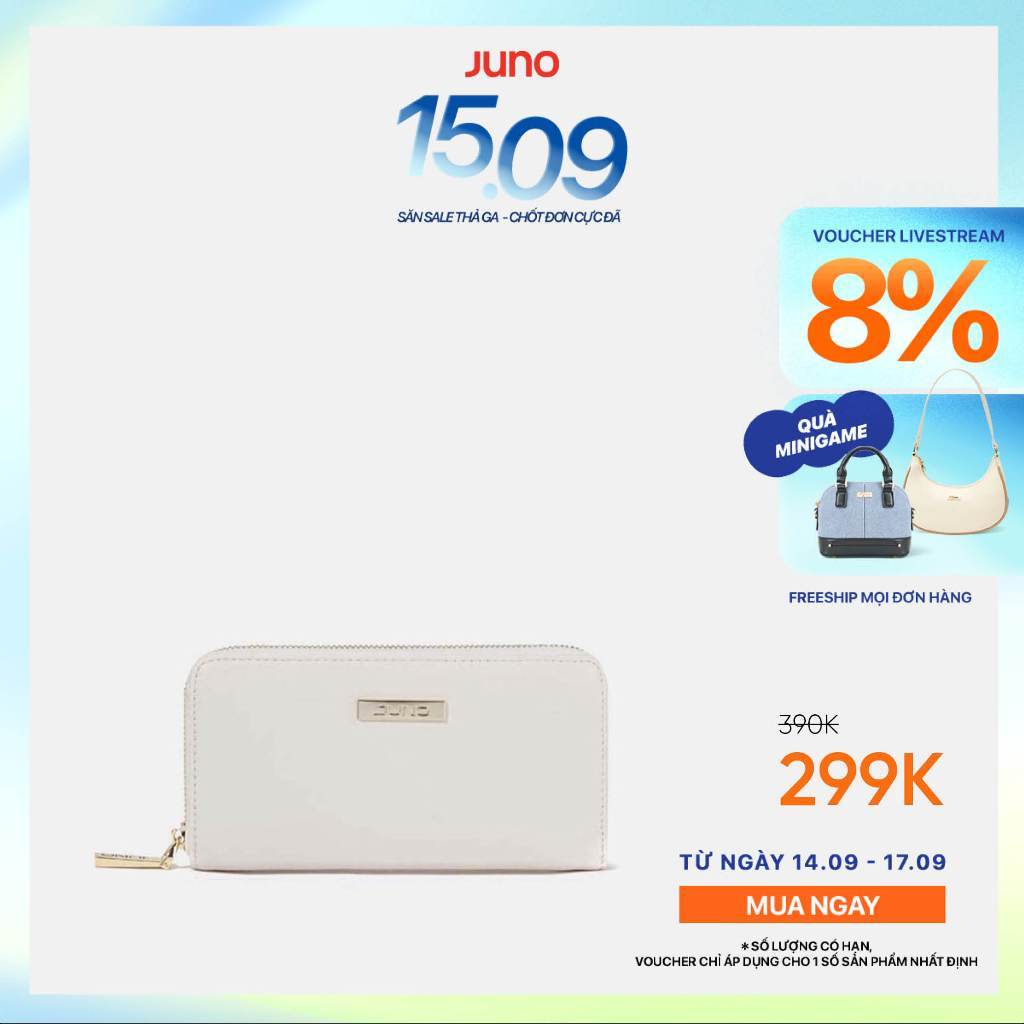 Ví Nữ Cầm Tay Thời Trang JUNO Hoạ Tiết Vân Chìm Thời Trang VI052