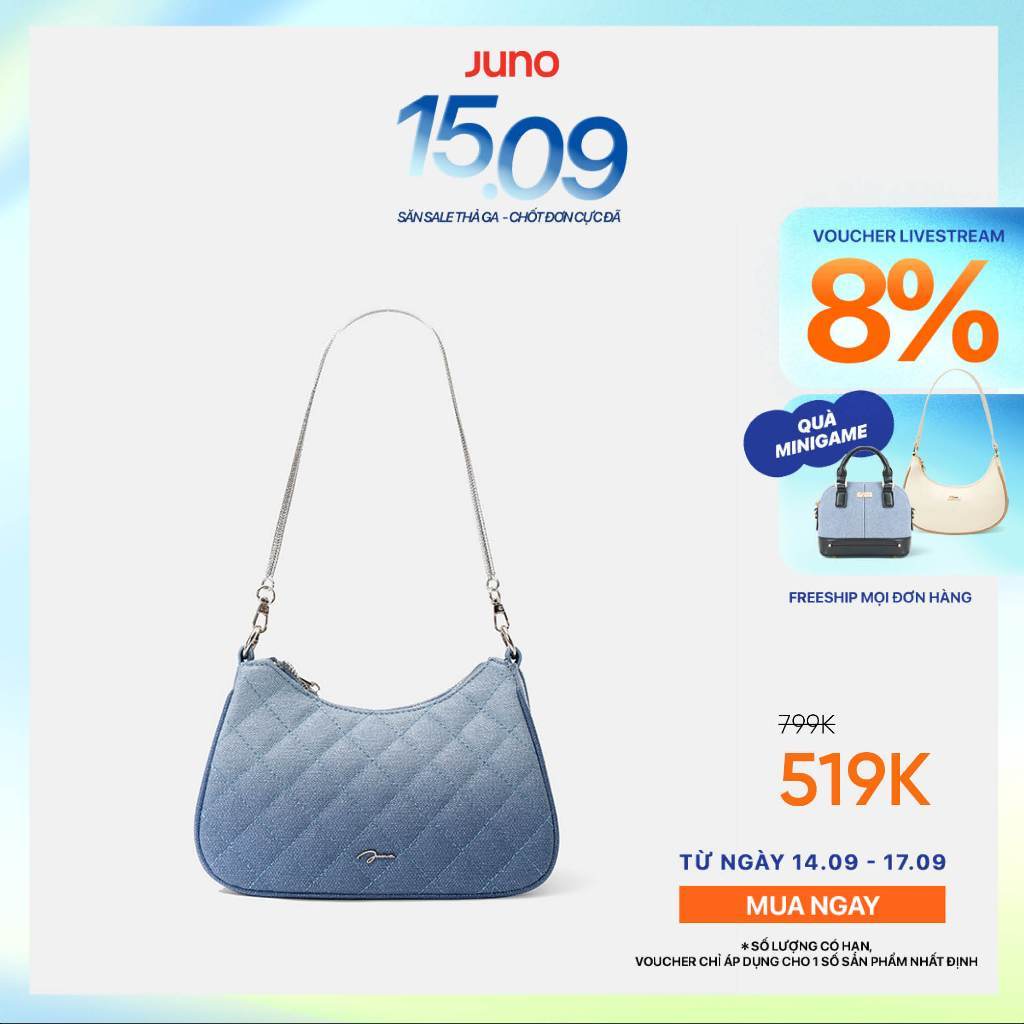 Túi Xách Nữ Thời Trang JUNO Cỡ Nhỏ Đeo Vai Phối Dây Xích TXN974