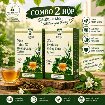 Combo 2 Hộp Trà Trinh Nữ Hoàng Cung Xạ Đen 45 Túi Lọc/Hộp | Trà Thảo Mộc Thiên Nhiên | Nhà Trà Mộc