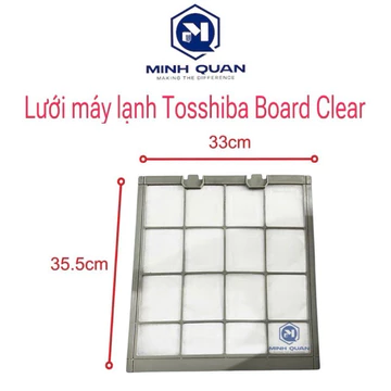 Lưới Máy Lạnh Toshiba Board Clear (33 x 35.5 cm) - Tấm Lưới Lọc Bụi Điều Hòa Toshiba Chuẩn Kích Thước