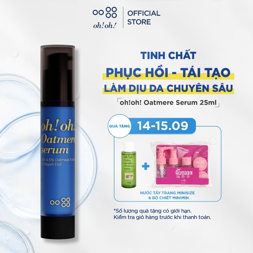 Tinh chất phục hồi - tái tạo & làm dịu da chuyên sâu oh!oh! Oatmere Serum 25ml