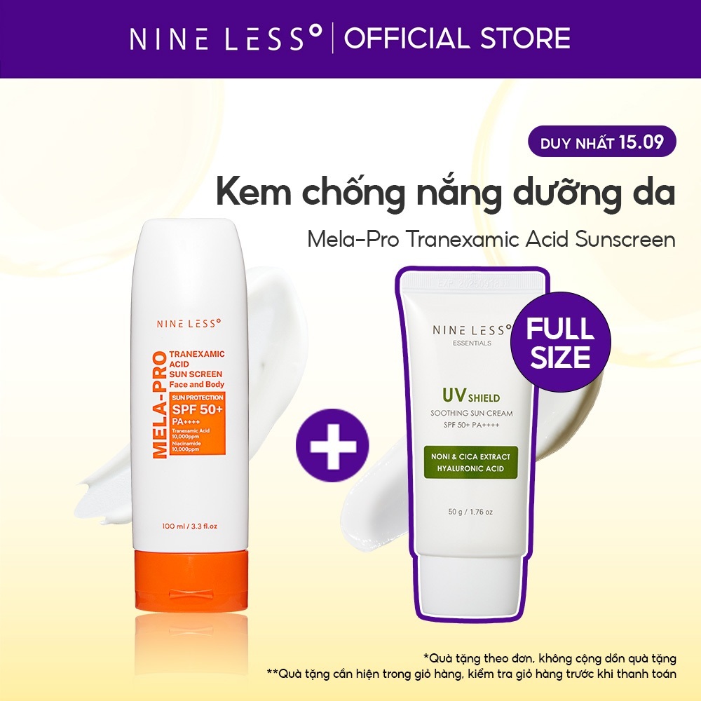 Tinh chất chống nắng NINELESS Mela-Pro Tranexamic Acid Sun Screen For Face and Body Serum 100ml