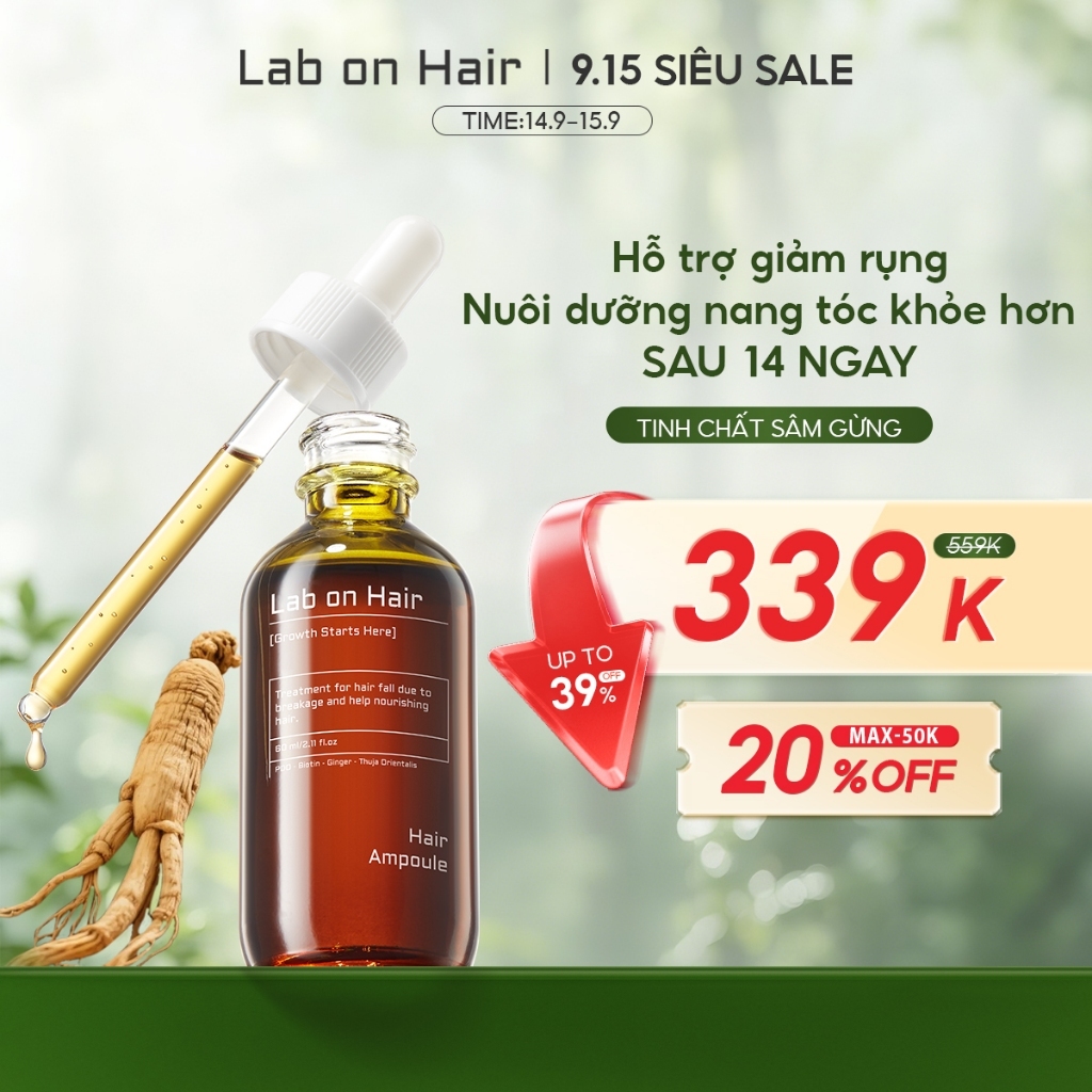 [60ml] Serum mọc tóc Lab On Hair hỗ trợ cải thiện rụng tóc serum dưỡng tóc tinh chất mọc tóc