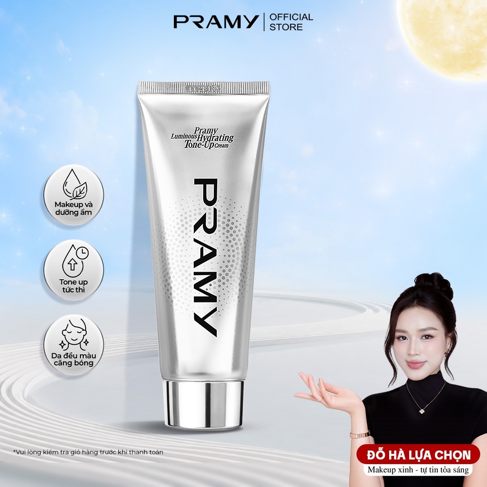 PRAMY Kem Nâng Tông Dưỡng Ẩm Tự Nhiên Mỏng Mịn 110G PRAMY LUMINOUS HYDRATING TONE-UP CREAM