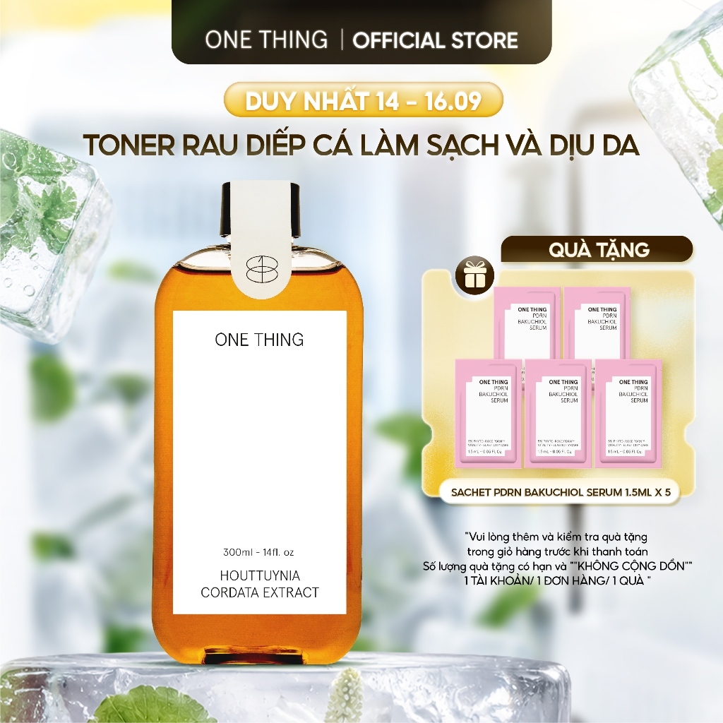 [2 dung tích] Toner rau diếp cá cấp ẩm làm sạch dịu da ONE THING Houttuynia Cordata Extract Toner (150ml/300ml)