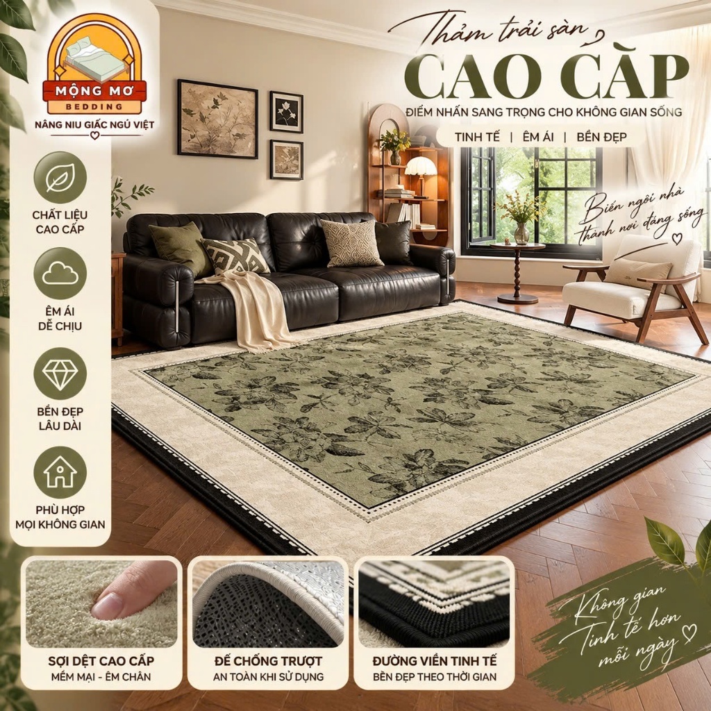 THẢM TRẢI SÀN, THẢM lông cừu đế dệt trải sàn cao cấp, thảm lông mềm mịn chống trơn trượt, trang trí nhà cửa ngày Tết