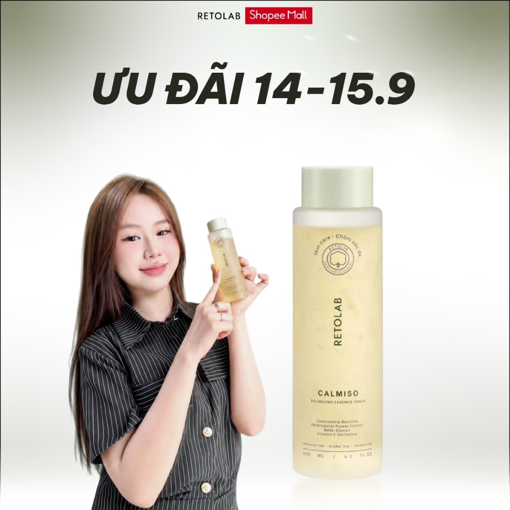 Toner Cấp Ẩm Retolab Calmiso – Essence Toner Làm Dịu Da, Cân Bằng pH, Không Cồn