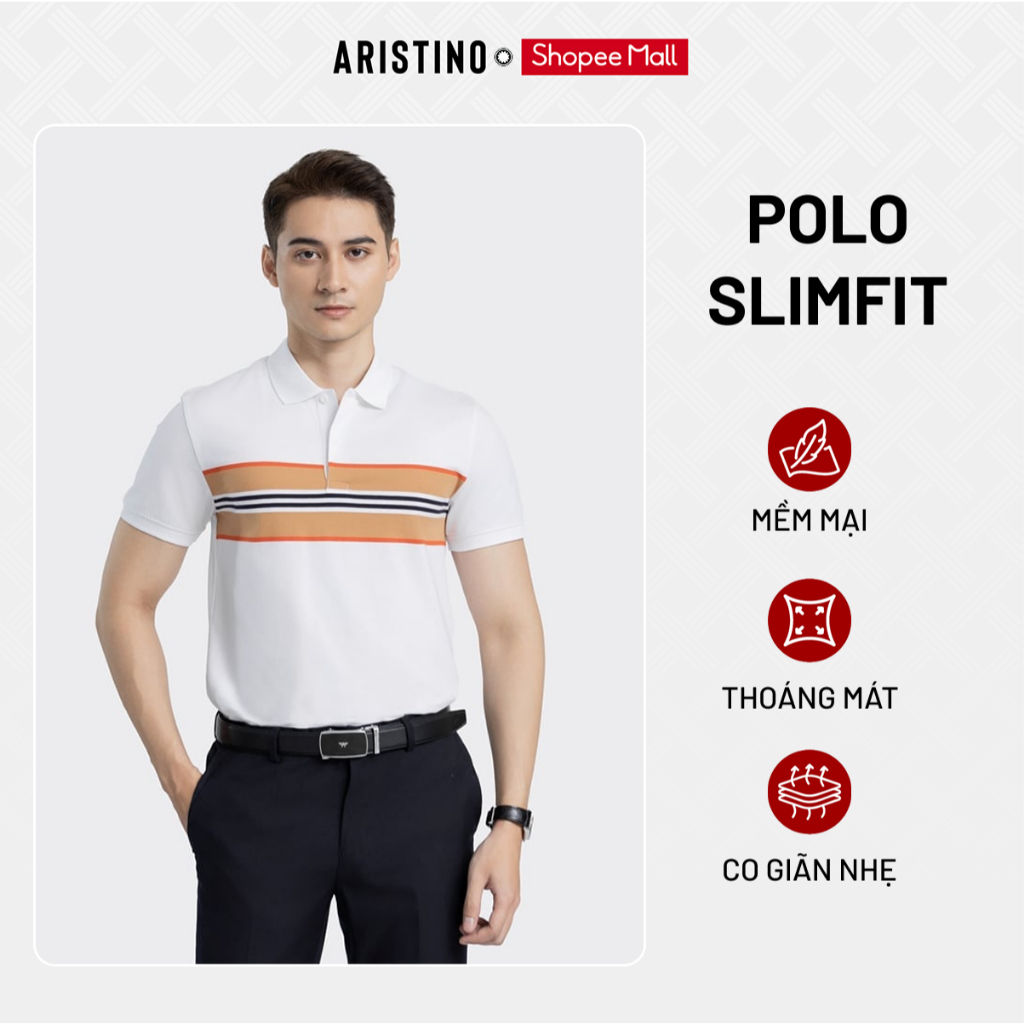 ARISTINO Áo Polo Nam Ngắn Tay Dễ Mặc Lịch Sự Trẻ Trung APS023AZ