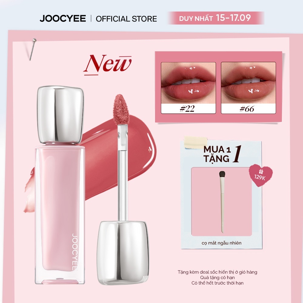 [MỚI] Son bóng tráng men JOOCYEE Glazed Lip Gloss - Lâu Trôi bền màu suốt 8 giờ - Hiệu ứng căng mọng - Lâu trôi