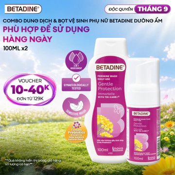 Bộ đôi DDVS 100ml và Bọt vệ sinh phụ nữ Betadine 100ml